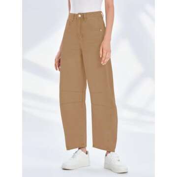 PLNOTME Women's Vintage Wide Leg Baggy Boyfriend Jeans