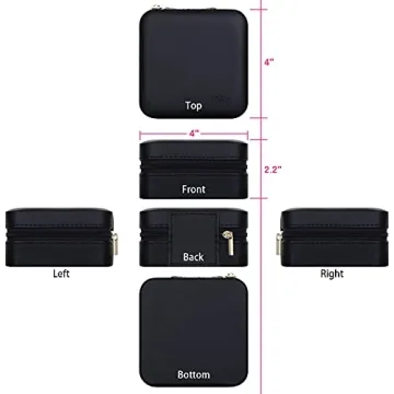 A&A Travel Jewelry Organizer Box Portable Case
