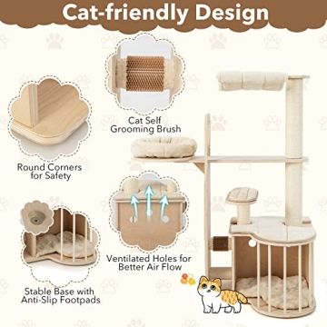 Stylish Tangkula Cat Tree - Perfect for Large Cats