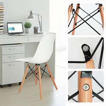 Stylish CangLong Mid-Century Side Chair for Home & Office