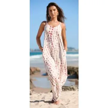 Bluetime Women Maxi Dress Casual Sleeveless V Neck