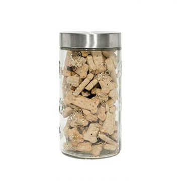 Maxwell Clear Glass Pet Treat Canister by Amici 56 oz