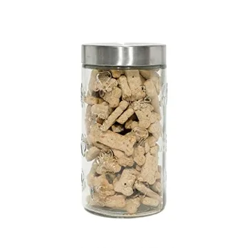 Maxwell Clear Glass Pet Treat Canister by Amici 56 oz