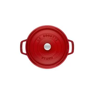 Staub Cast Iron 7-qt Round Cocotte - Cherry, Made in France