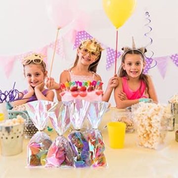 QTOP Iridescent Holographic Treat Bags for Every Occasion