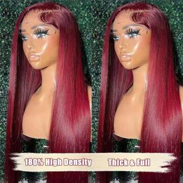 Zormsert 99j Burgundy Lace Front Wigs Human Hair 30 Inch - Stylish and Versatile