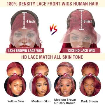 Zormsert Burgundy Lace Front Wig - 30 Inch Luxury Style