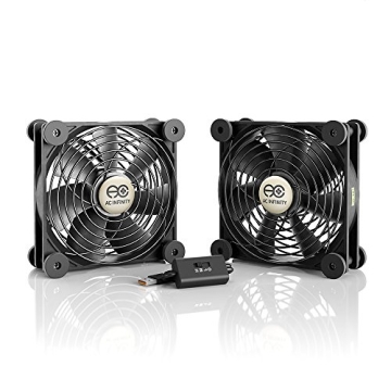 AC Infinity MULTIFAN S7: Ultra-Quiet Dual 120mm USB Fan for AV Equipment Cooling