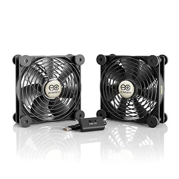 AC Infinity MULTIFAN S7: Ultra-Quiet Dual 120mm USB Fan for AV Equipment Cooling