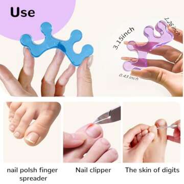 SUNFATT Toe Separators for Pedicure,Toe Separators for Women,Pedicure Toe Spacers for Separating Toe...