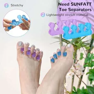 Soft Gel Toe Separators for Comfortable Pedicures