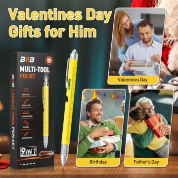 Multifunctional 9-in-1 Pen Perfect for Every Man's Needs