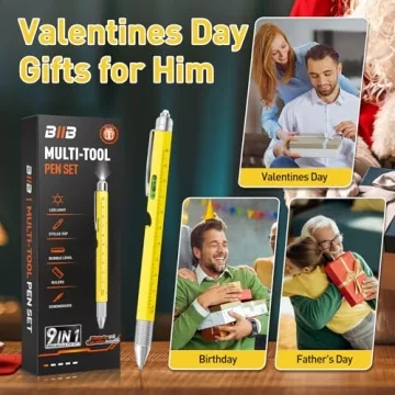 Multifunctional 9-in-1 Pen Perfect for Every Man's Needs