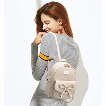 Chic LCFUN Mini Leather Backpack for Women and Girls