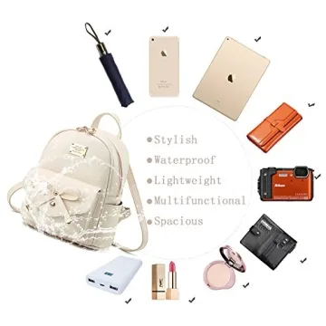 Chic LCFUN Mini Leather Backpack for Women and Girls