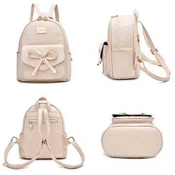 Chic LCFUN Mini Leather Backpack for Women and Girls