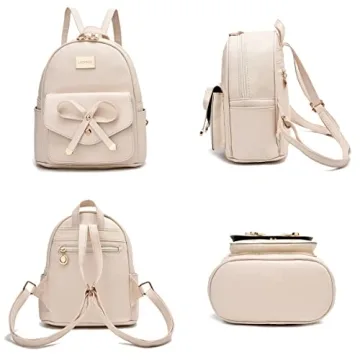 Chic LCFUN Mini Leather Backpack for Women and Girls