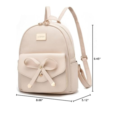 Chic LCFUN Mini Leather Backpack for Women and Girls