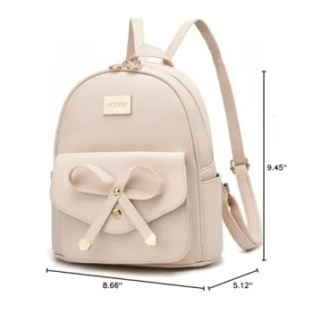 Chic LCFUN Mini Leather Backpack for Women and Girls