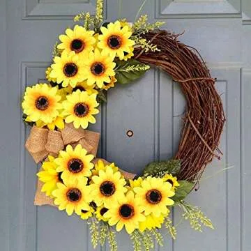 Mocoosy 100 Pcs Sunflowers Artificial Flower Heads, 2.8 Inch Fake Sunflowers Bulk, Yellow Silk Sun Flower Head Decorations DIY Floral Crafts Wedding Arrangement Baby Shower Party Home Decor