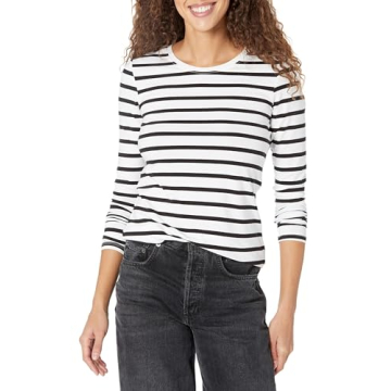 Shop the Amazon Essentials Women’s Classic-Fit Long-Sleeve Crewneck T-Shirt
