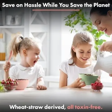 FOODLE Wheat Straw Dinnerware Set - Lightweight & Unbreakable