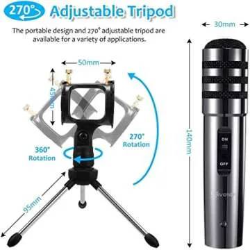 High-Quality EIVOTOR Recording Microphone for Podcasting