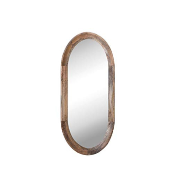 Stunning Creative Co-Op Oval Wall Mirror in Mango Wood