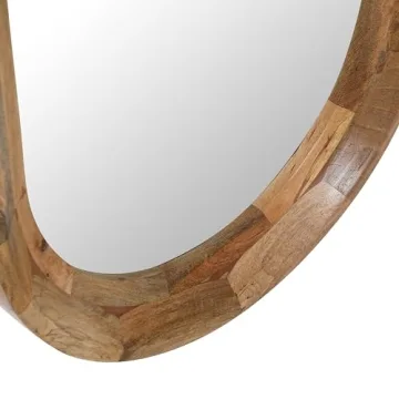 Stunning Creative Co-Op Oval Wall Mirror in Mango Wood