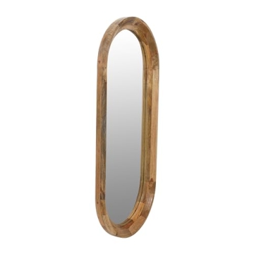 Stunning Creative Co-Op Oval Wall Mirror in Mango Wood