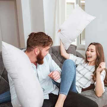 Utopia Bedding Throw Pillows Insert (Pack of 2, White) - 16 x 24 Inches Bed and Couch Pillows - Indoor Decorative Pillow