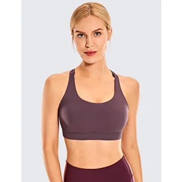 CRZ YOGA Strappy Sports Bra Comfort Support Yoga Running