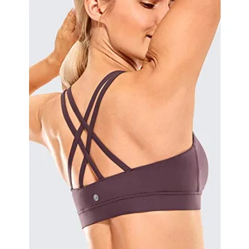 CRZ YOGA Strappy Sports Bra Comfort Support Yoga Running