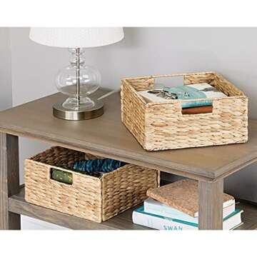mDesign Storage Baskets - Stylish Foldable Organizers