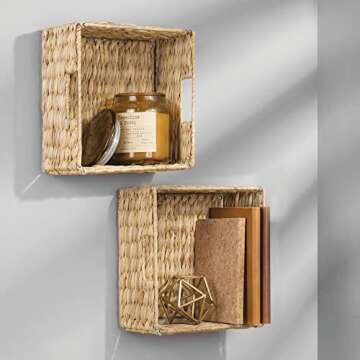 mDesign Storage Baskets - Stylish Foldable Organizers