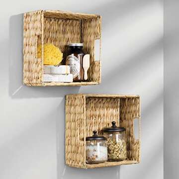 mDesign Storage Baskets - Stylish Foldable Organizers