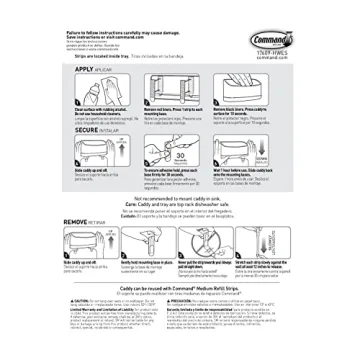 Innovative Command Under Sink Sponge Caddy, 2 Pack