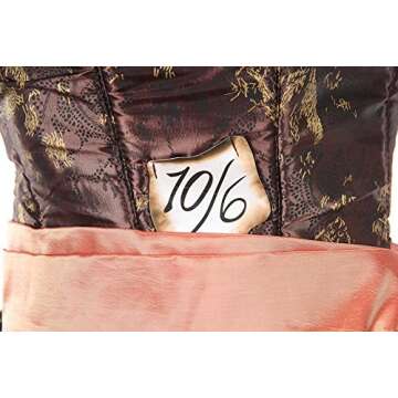 Mad Hatter Top Hat with Peacock Feather & Satin Scarf