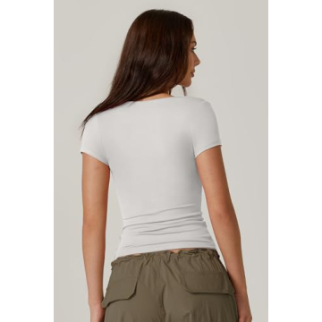 QINSEN Square Neck Bodysuit for Women Stylish Fit