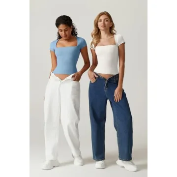 QINSEN Square Neck Bodysuit for Women Stylish Fit
