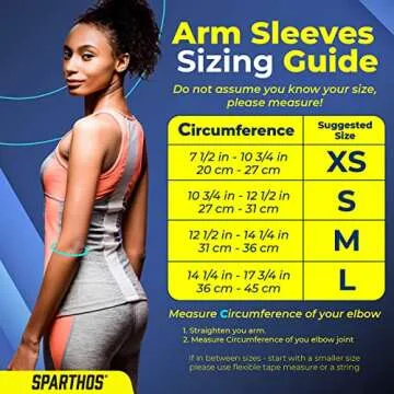 Sparthos Arm Compression Sleeves for Pain Relief and Support