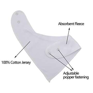 Maiwa Black White Cotton Bandana Snap Drool Bibs for Baby Girls Boys for Drooling eating Teething fo...