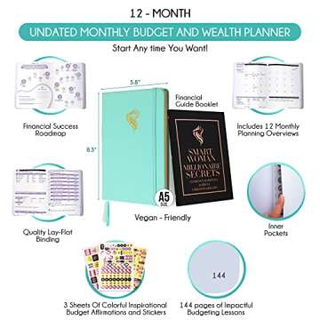 Freedom Mastery Financial and Goal Setting Planner 2023, Financial, A Self Care Journal to Productivity and Success, Monthly, Effective Budget, Minute Habit Tracker