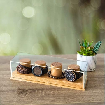 Elegant AKAMOS Rustic Oak Watch Box for Stylish Displays