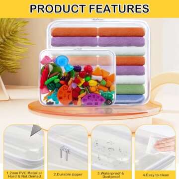 Clear Hard Shell Zipper Case for Toys and Travel Organizers