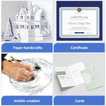 CreGear 25 Sheets White Cardstock for Crafting & Printing