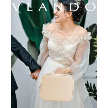 Vlando Travel Makeup Bag Organizer with Dividers - Perfect Gift