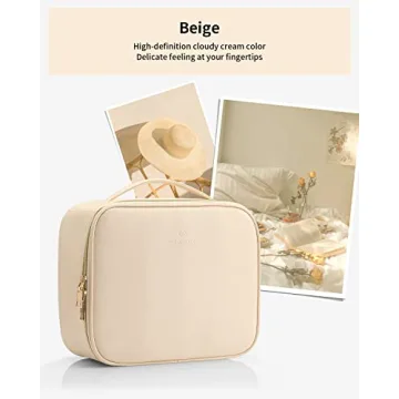 Vlando Travel Makeup Bag Organizer with Dividers - Perfect Gift