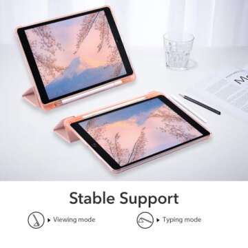 Cute Cherry Printed iPad Case with Pencil Holder