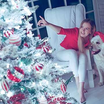 MILEXING Snowflake String Lights – Waterproof Battery Operated